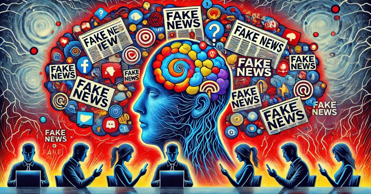 Understanding Fake News: Exploring how misinformation, disinformation, and lies spread online. Image generated by AI.