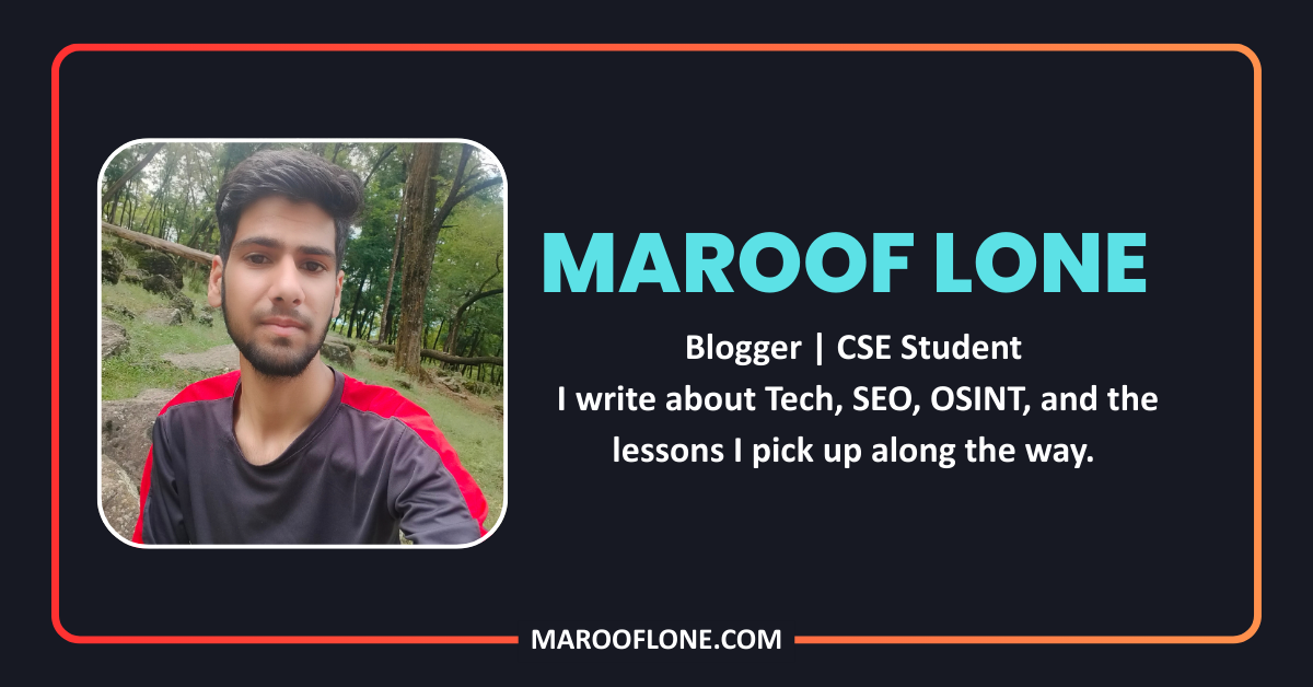 Maroof Lone | Code, Context & Curiosity